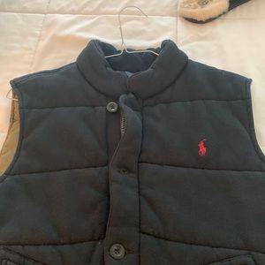 Ralph Lauren polo mens vest size L black in color zip and button